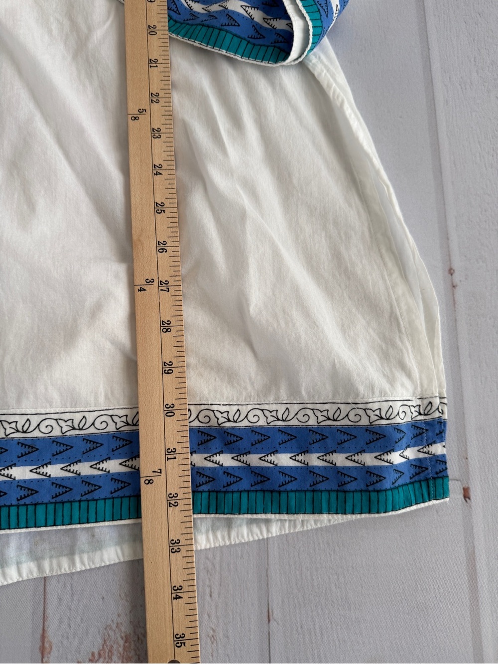 Peppermint Bay Cotton Embroidered Tunic Cover Up Dress Boho Large L - Picture 5 of 6